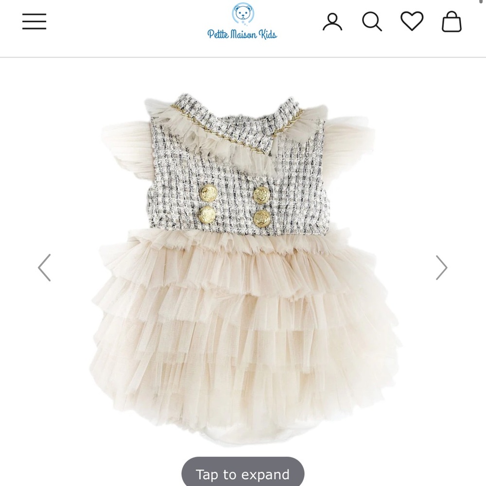 Fira tweed and tulle romper